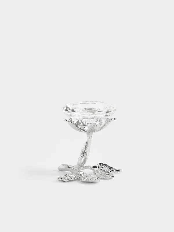 Подсвечник, 9 см, для чайной/тонкой свечи, Цветок, Diamond, image-0