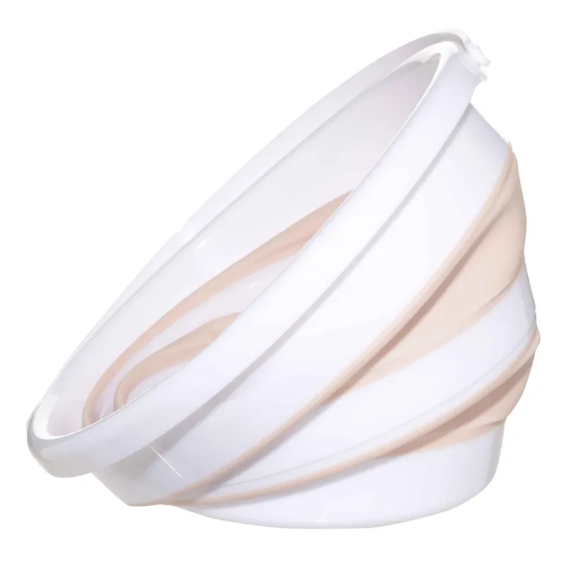 Ведро складное, 10 л, пластик/резина, бежево-розовое, Foldaway, image-2