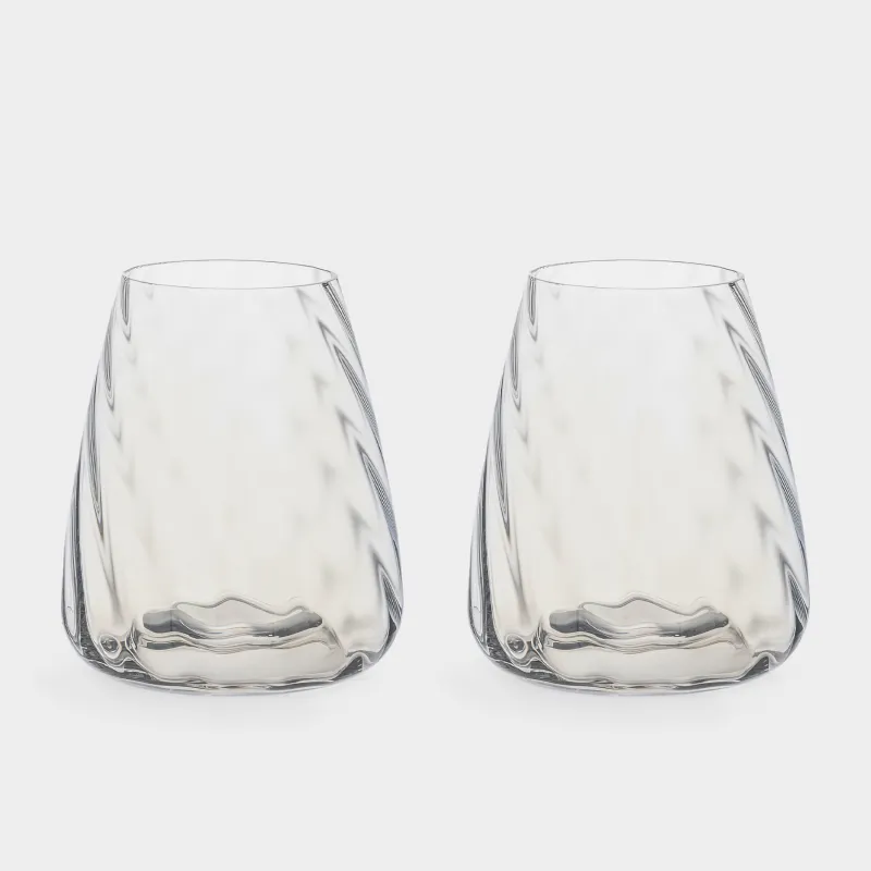 Стакан, 11 см, 460 мл, 2 шт, стекло, перламутр, Sorento bend