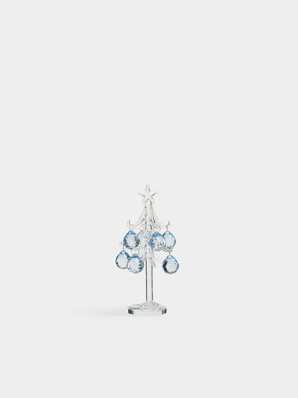 Статуэтка, 15 см, с подвесками, Ель с игрушками, Christmas vitreous, image-0