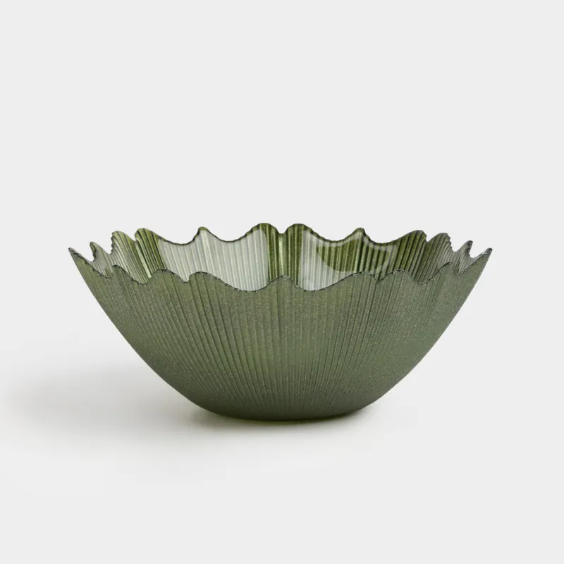 Салатник, 25х10 см, 1,9 л, стекло Р, зеленый, Ribby color