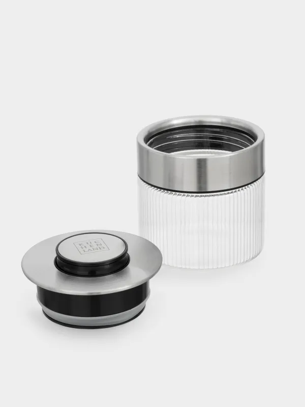Банка для сыпучих продуктов, 420 мл, с вакуумной крышкой, Ribby steel, image-3