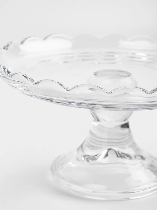 Блюдо на ножке, 20х11 см, стекло, Clear, image-2