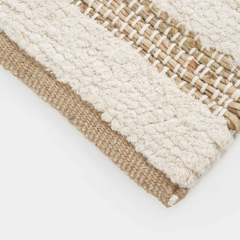 Коврик, 60х90 см, джут/хлопок, бежевый, Haven, image-3