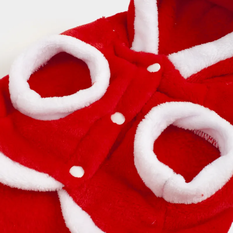 Костюм для животных, карнавальный, полиэстер, красный, Санта-олень, Christmas pet, image-2