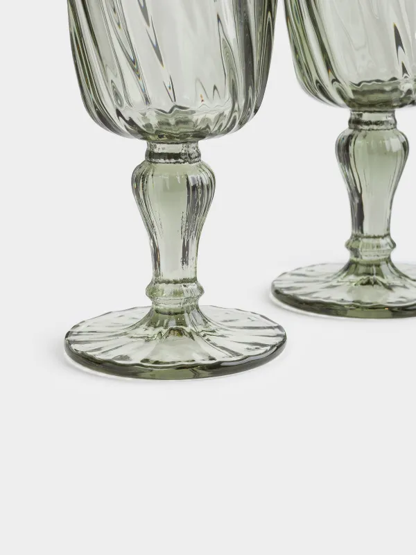 Бокал-кубок для вина, 220 мл, 2 шт, стекло Р, зеленый, Lombardy R color, image-4