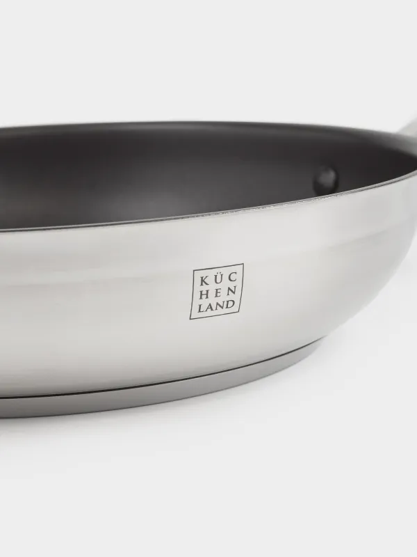 Сковорода, 24 см, с покрытием, сталь, Silver Stone, image-4