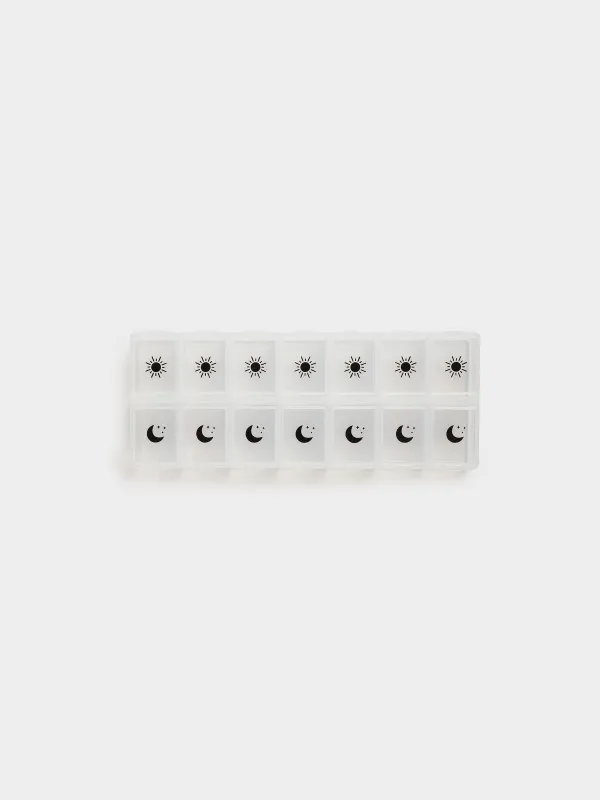 Органайзер для таблеток, 17х8 см, с чехлом, Compact black, image-3