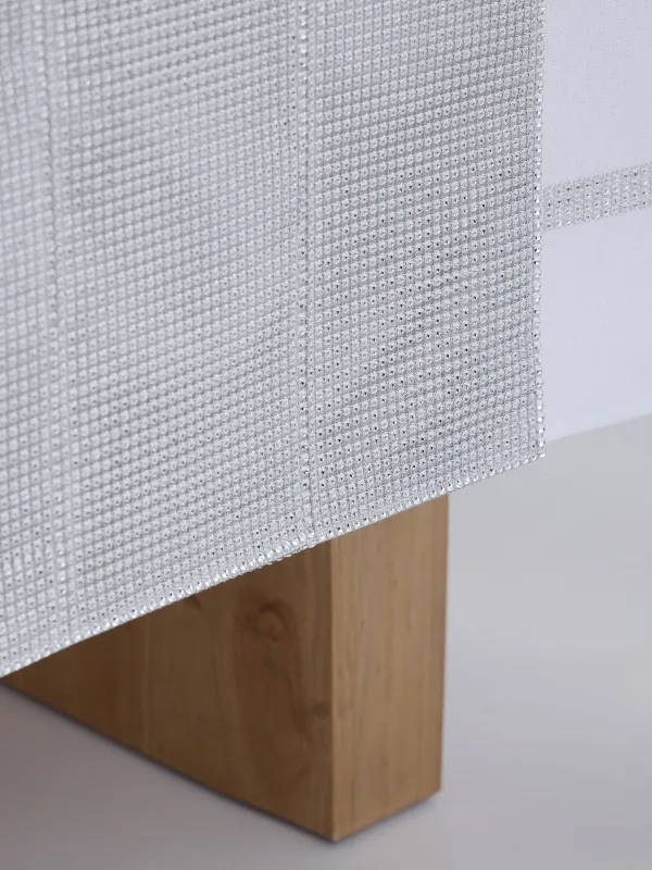 Дорожка настольная, 40х160 см, со стразами, полиэстер/полипропилен, серебристая, Rhinestones, image-6