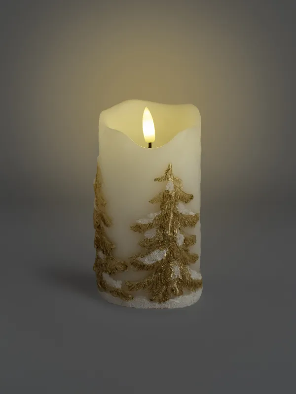 Свеча электрическая, 15 см, молочно-золотистая, Flameless, image-4