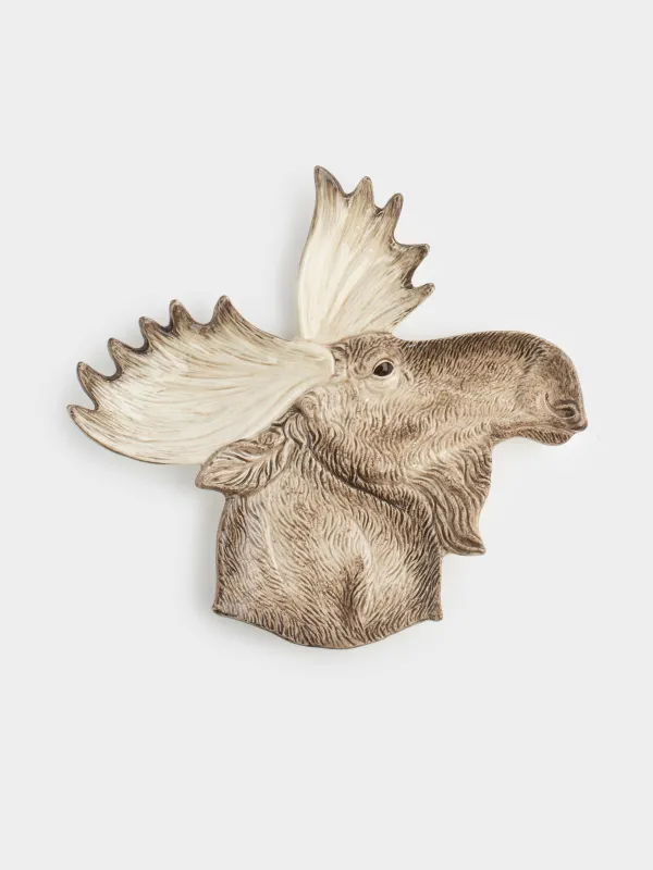 Блюдо, 24х24 см, керамика D, молочно-коричневое, Лось, Moose story, image-0