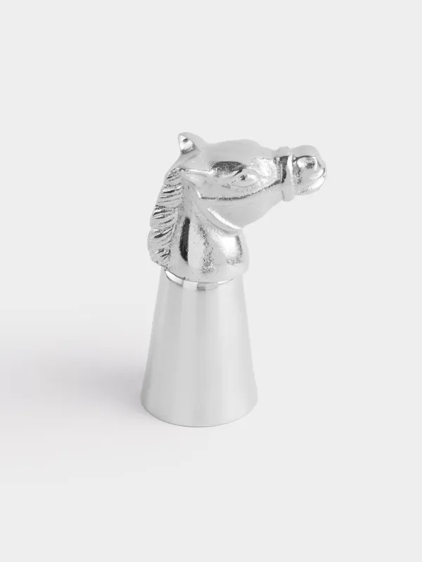 Стопка для водки, 150 мл, металл, серебристая, Конь, Horse silver, image-1