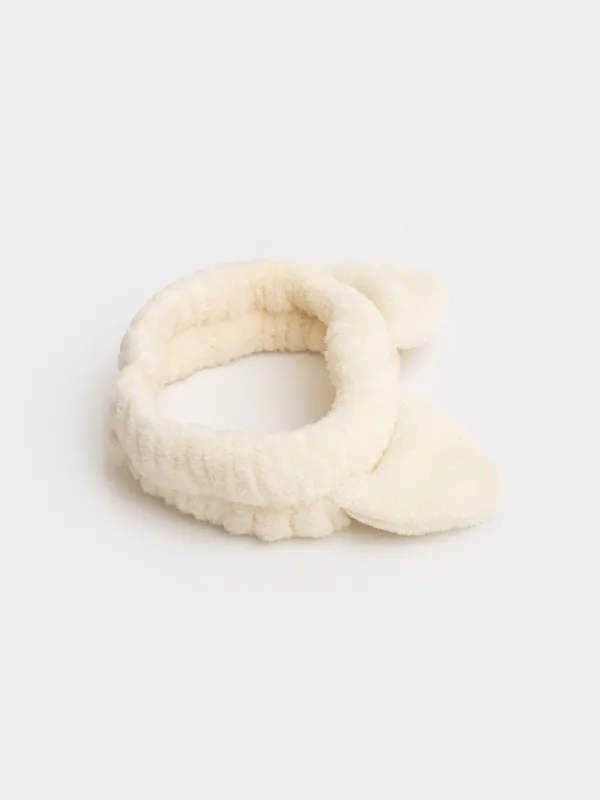 Повязка для волос, 12 см, детская, полиэстер, бежевая, Кот, Cat, image-2