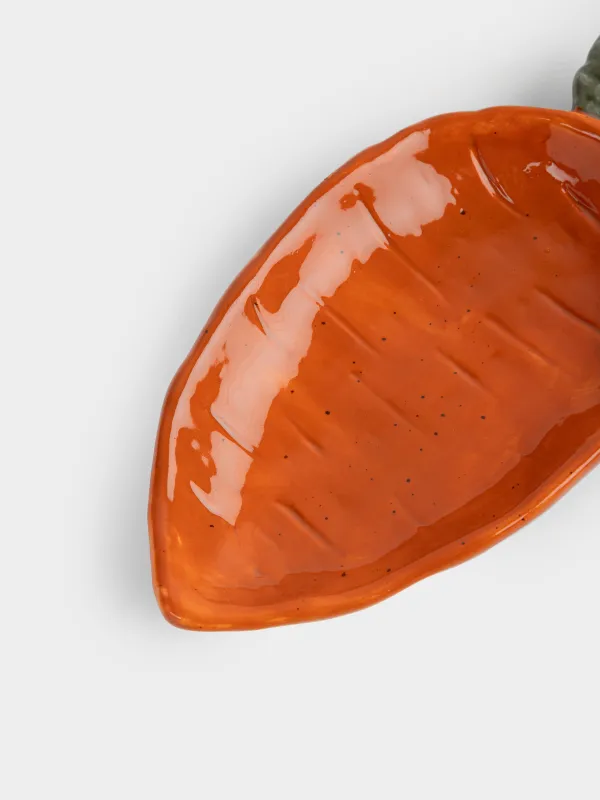 Блюдо, 17х8х2 см, керамика D, оранжево-зеленое, Морковь, Carrot, image-2