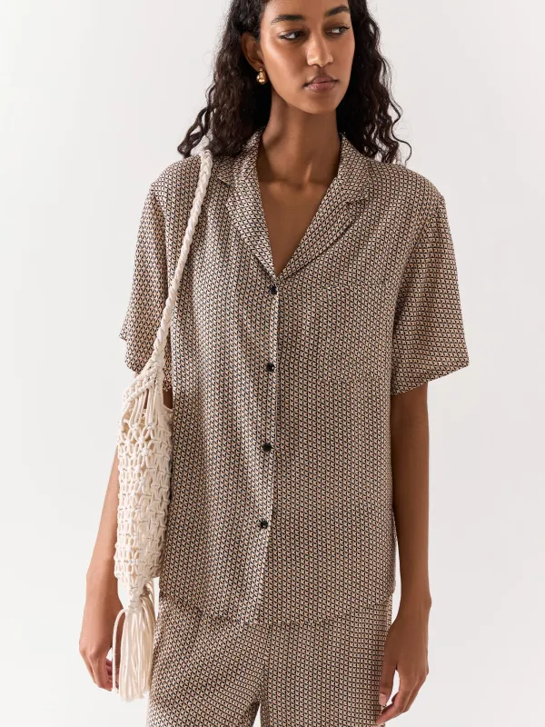 Рубашка, бежевая, Emri, image-4