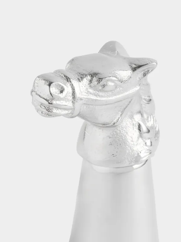 Стопка для водки, 150 мл, металл, серебристая, Конь, Horse silver, image-3