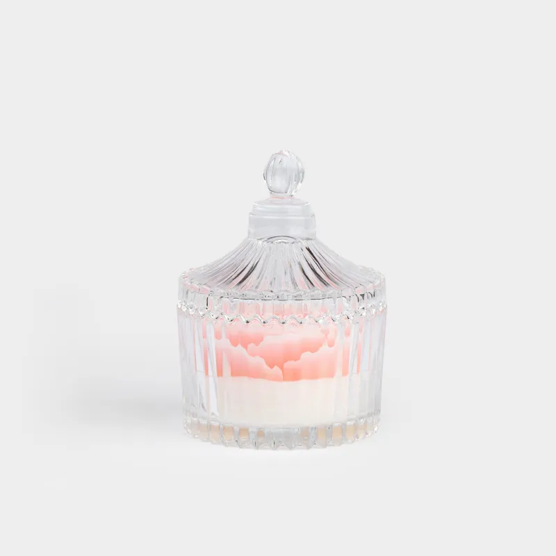 Свеча ароматическая, 6х9 см, в подсвечнике, с крышкой, стекло, Blue Bell, Роза, Rose