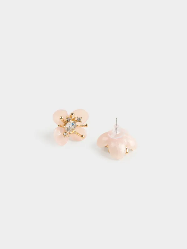 Серьги-пусеты, 2 шт, Цветок, Jewelry flower, image-2