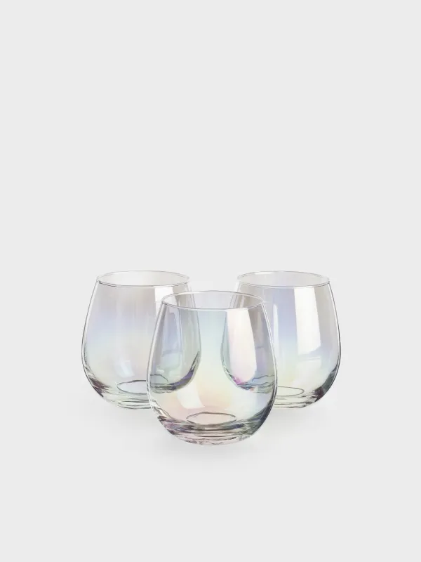 Стакан, 10 см, 460 мл, 6 шт, стекло, перламутр, Floyd polar, image-0