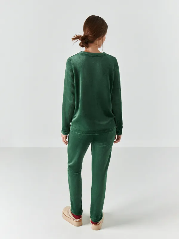 Костюм женский с брюками, зеленый, Amber, image-3