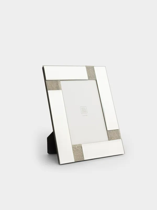 Фоторамка, 21х17 см, Серебристые кристаллы, Glossy crystal, image-0