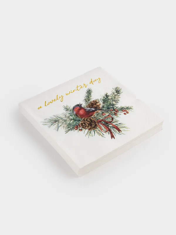 Салфетки бумажные, 33х33 см, 20 шт, Christmas miracle, image-1