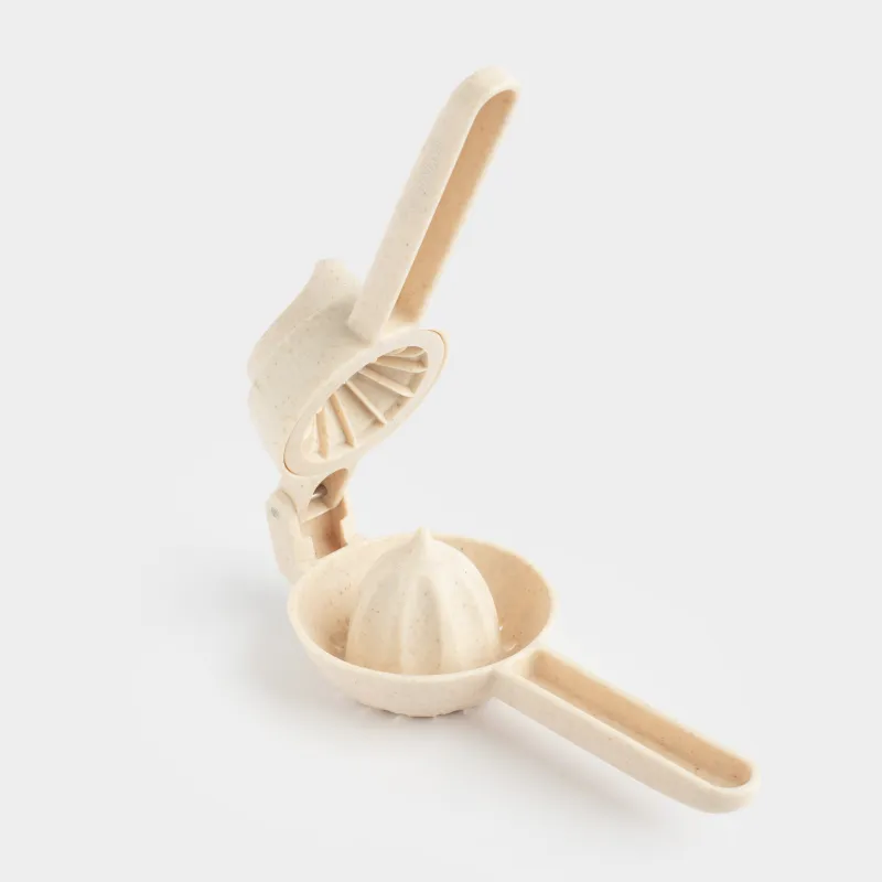 Соковыжималка для цитрусовых, 22х10 см, с ручкой, пластик, бежевая, в крапинку, Soft speckled