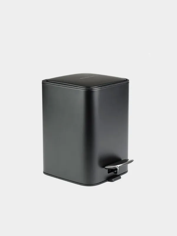 Емкость для мусора, 3 л, с педалью, Total black, image-0