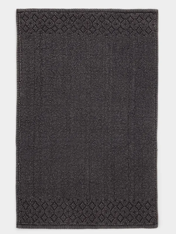 Коврик, 50х80 см, хлопок, темно-серый, Cottony, image-0