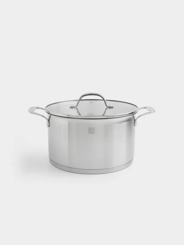 Кастрюля, 24 см, 6 л, с крышкой, сталь/стекло Б, Silver Stone, image-0