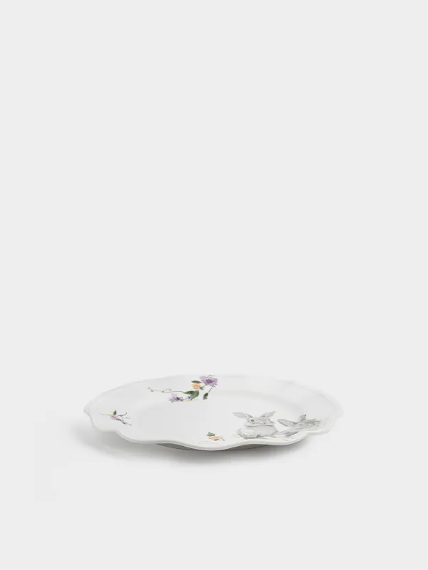 Тарелка обеденная, белая, Rabbit Easter, image-3