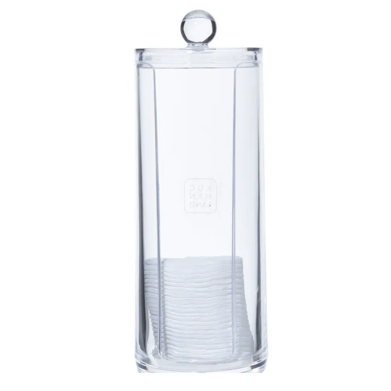 Контейнер для ватных дисков, 7x20 см, с крышкой, пластик, Basic, image-2