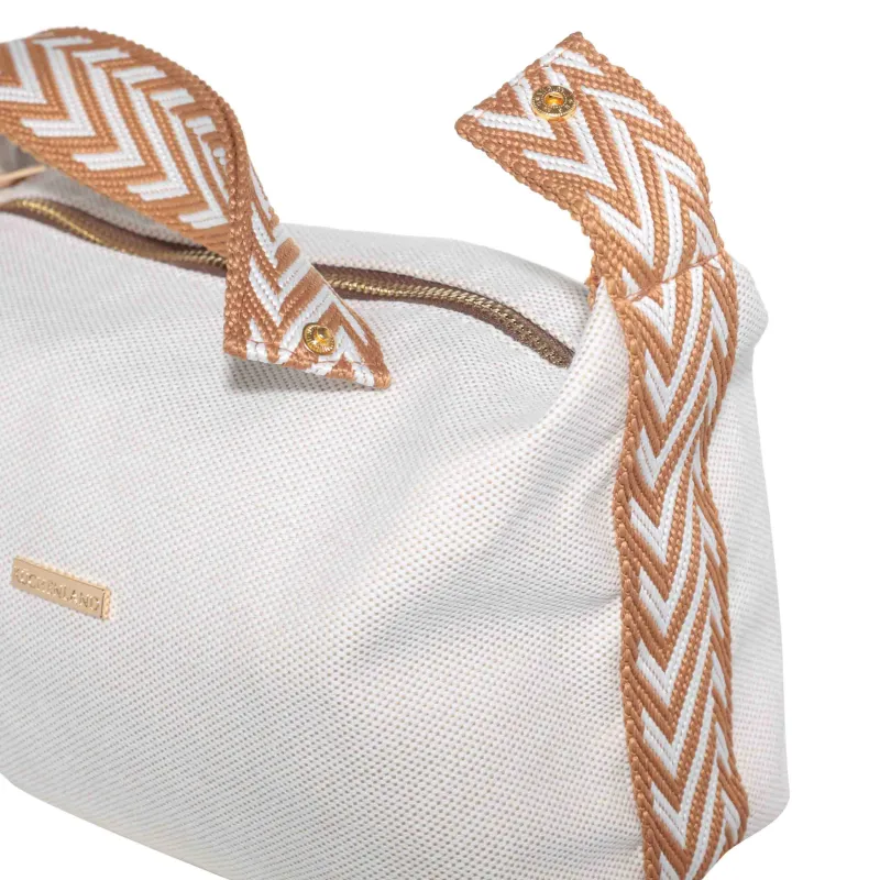 Косметичка, 23х13 см, с ручкой, полиэстер, бежевая, Canvas, image-2