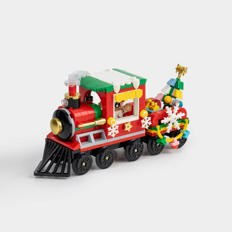 Конструктор, 20х10 см, 322 детали, пластик, цветной, Паровоз, Hobby kids