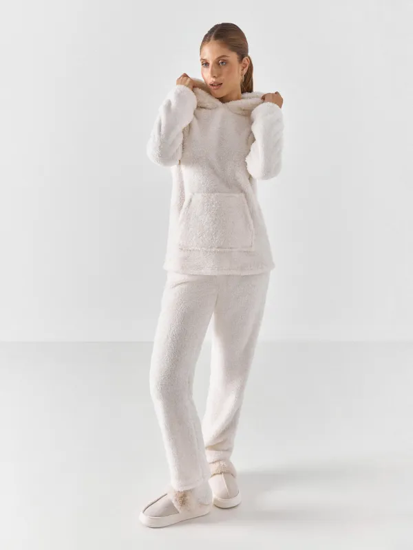 Брюки женские, искусственный мех молочные, Kiriana, image-0