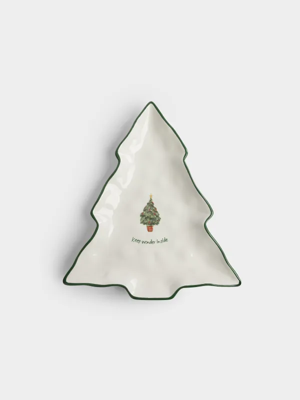 Блюдо, 31х27 см, Нарядная елка, Christmas green, image-1