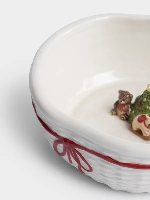Салатник, с декором, 16х6 см, Овечка с елкой, Christmas lamb, image-2
