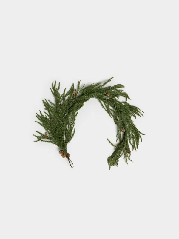 Ветка-гирлянда декоративная, 1,1 м, Ель с колокольчиками, Conifer decor, image-0