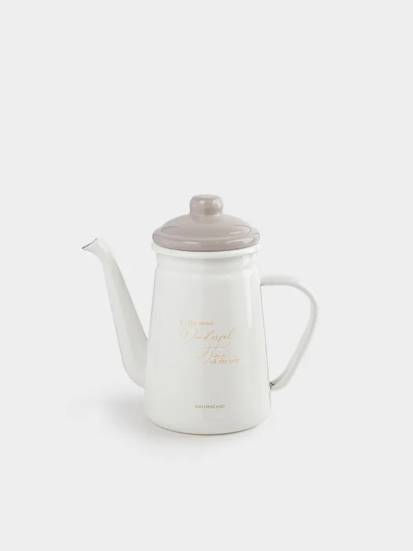 Чайник заварочный, 1 л, Wonderful Time, Autumn enamel, image-0