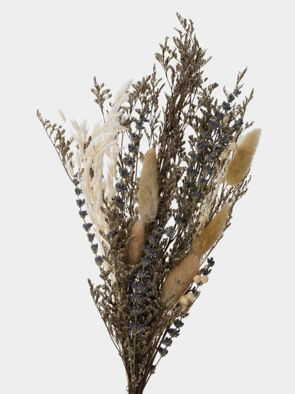 Букет декоративный, 60 см, Лаванда и лен, Dried flower, image-1