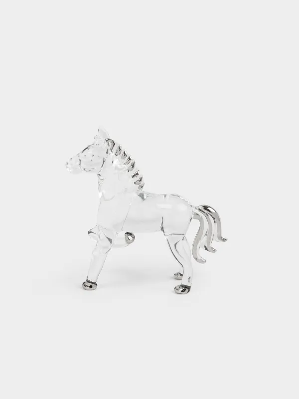 Статуэтка, 10 см, стекло, серебристая, Лошадь, Horse vitreous, image-2
