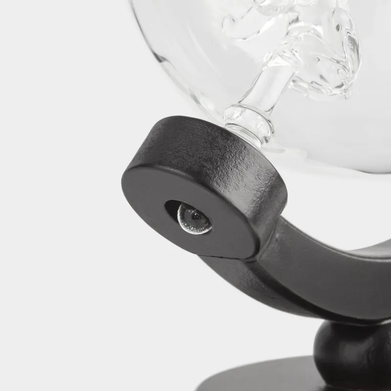 Графин, 650 мл, на подставке, стекло Б/дерево, Глобус со львом, Bar, image-2