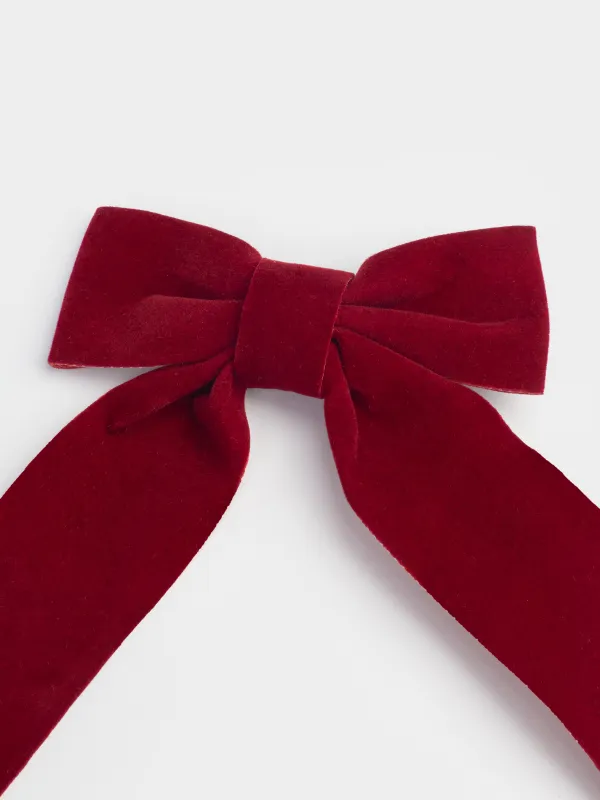 Украшение декоративное, 15х18 см, на клипсе, Бант, Bow velvet, image-1