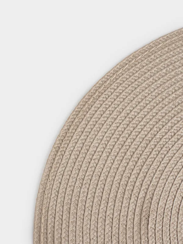 Салфетка под приборы, 38 см, полипропилен, круглая, бежевая, Circle, image-4