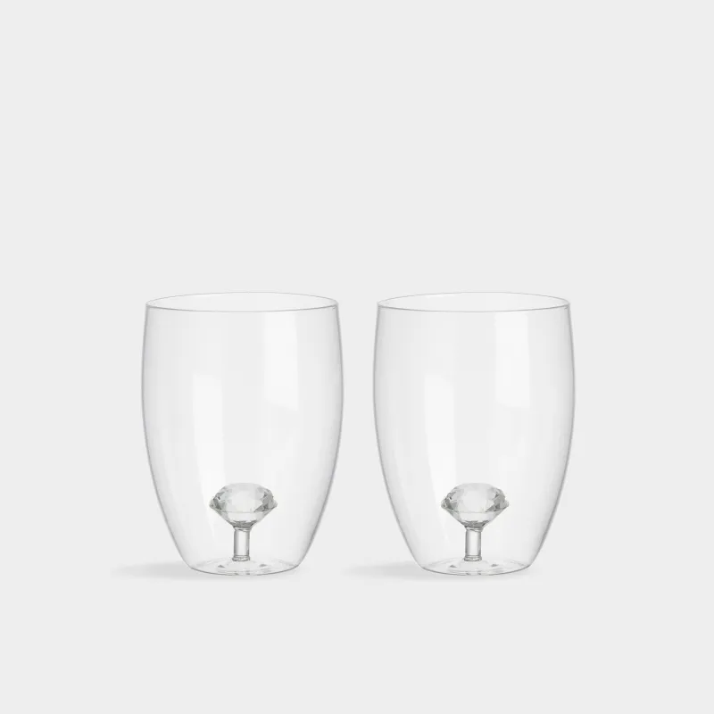 Стакан, 12 см, 500 мл, 2 шт, стекло Б, Кристалл, Crystal shape						