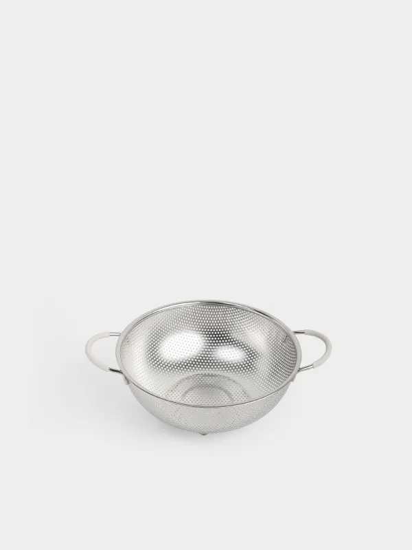 Дуршлаг, 25 см, с двумя ручками, сталь/силикон, бежевый, Sieve, image-1