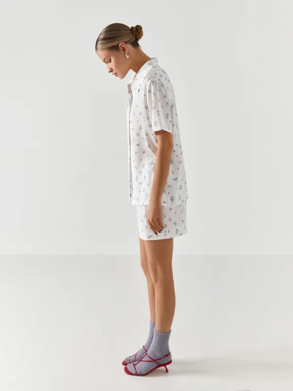 Рубашка, бело-голубая, Tesia, image-4