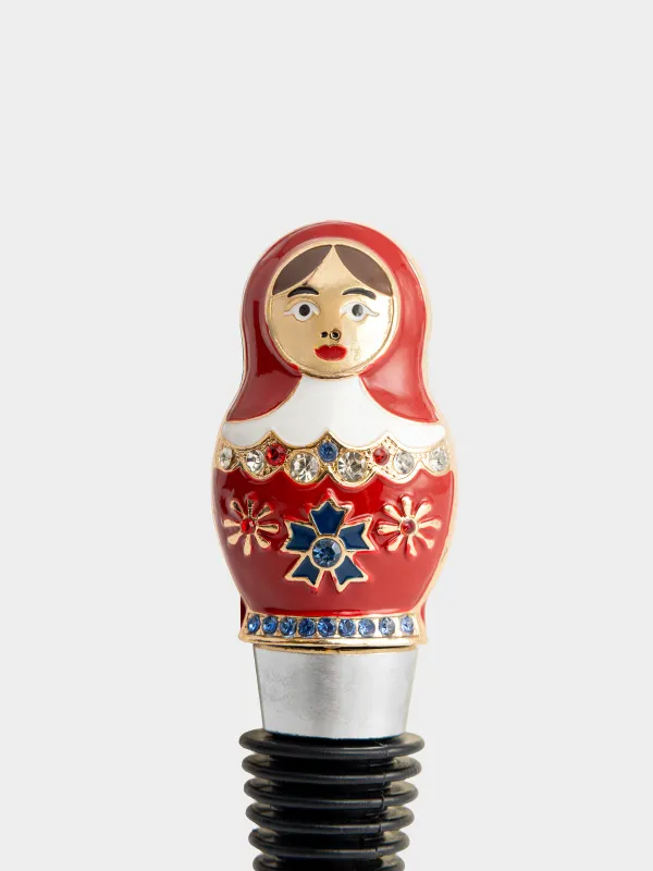 Пробка для винной бутылки, 12 см, Матрешка, Cultural code, image-1