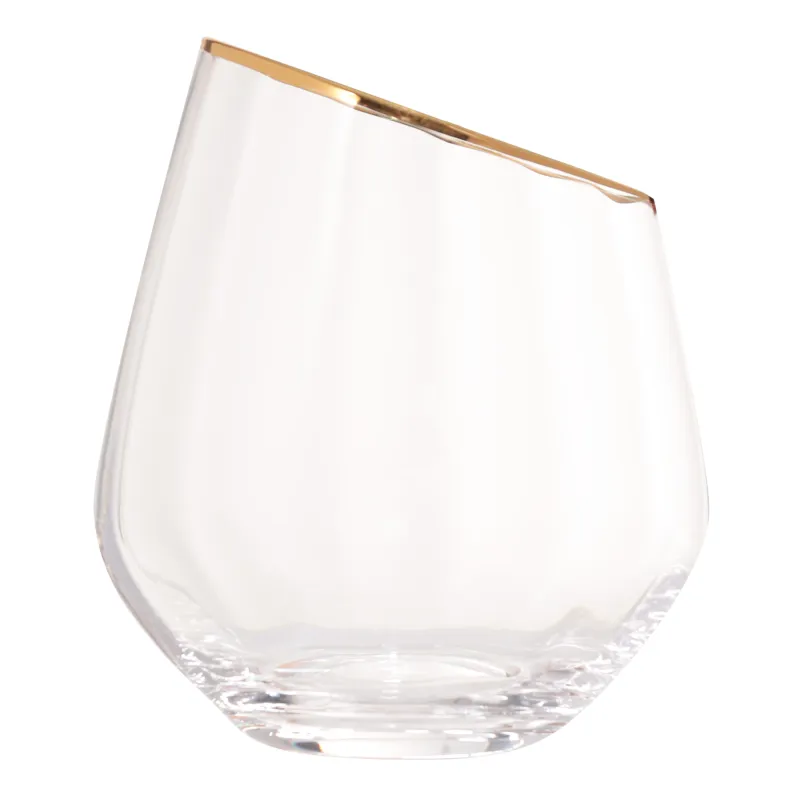 Стакан, 11 см, 350 мл, 2 шт, стекло, с золотистым кантом, Charm R gold, image-1