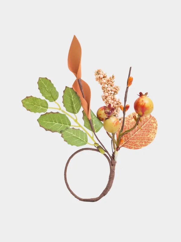 Кольцо для салфеток, 5 см, пенопласт/пластик, Шиповник с ягодами, Forest symphony, image-0